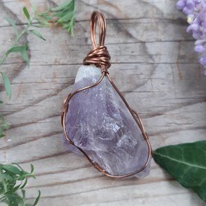 Wire Wrapped Amethyst Pendant